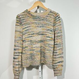 Rails “Sybil” White Space Dye Sweater – Size XS